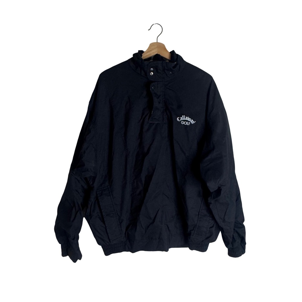 Callaway Golf Mens Pullover Windbreaker Jacket Black Large